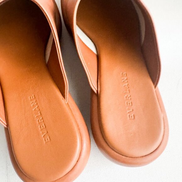 Everlane Leather Brown Minimalist Puffa Clogs Slides 7 - Picture 6 of 10